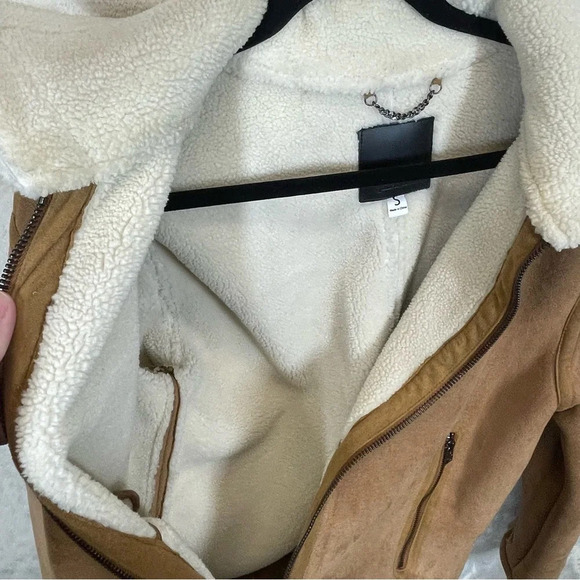 Blank NYC Snowed In Faux Fur Lined Jacket men’s small - Picture 5 of 14